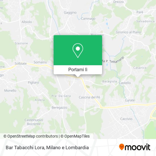 Mappa Bar Tabacchi Lora
