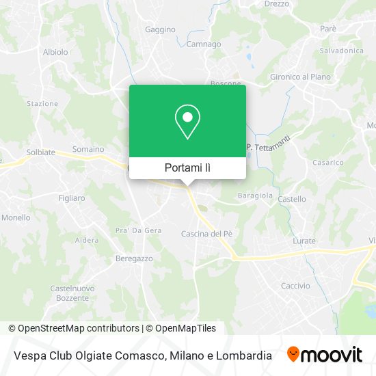 Mappa Vespa Club Olgiate Comasco
