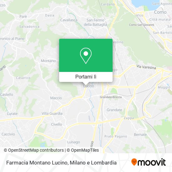 Mappa Farmacia Montano Lucino