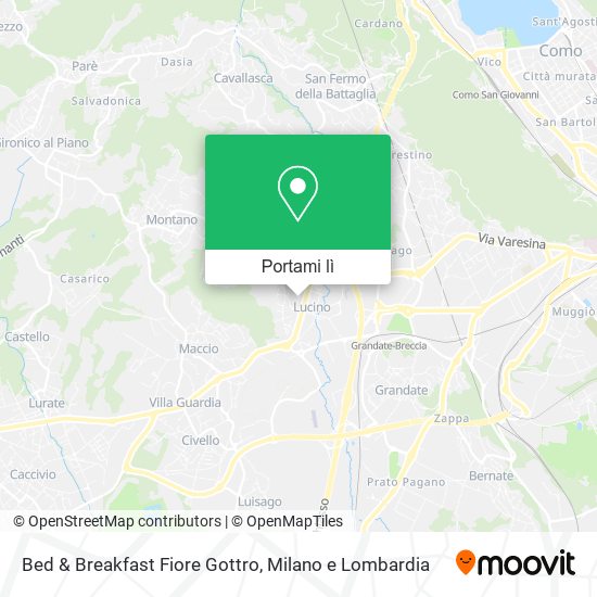 Mappa Bed & Breakfast Fiore Gottro
