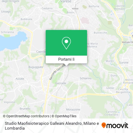 Mappa Studio Maofisioterapico Galleani Aleandro