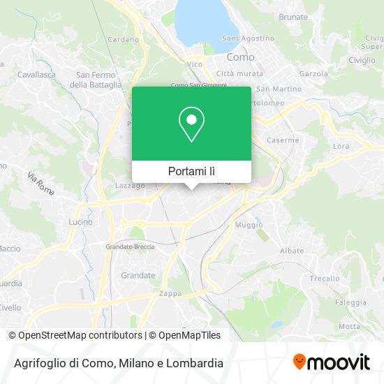 Mappa Agrifoglio di Como