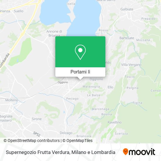 Mappa Supernegozio Frutta Verdura