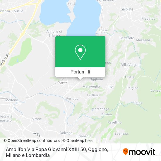 Mappa Amplifon Via Papa Giovanni XXIII 50, Oggiono
