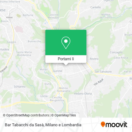 Mappa Bar Tabacchi da Sasà