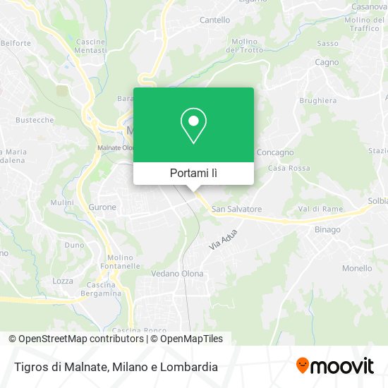 Mappa Tigros di Malnate
