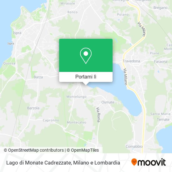 Mappa Lago di Monate Cadrezzate