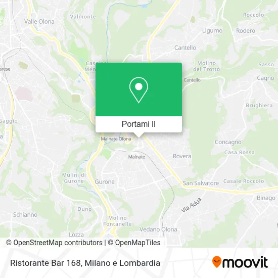 Mappa Ristorante Bar 168