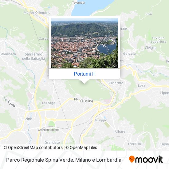 Mappa Parco Regionale Spina Verde