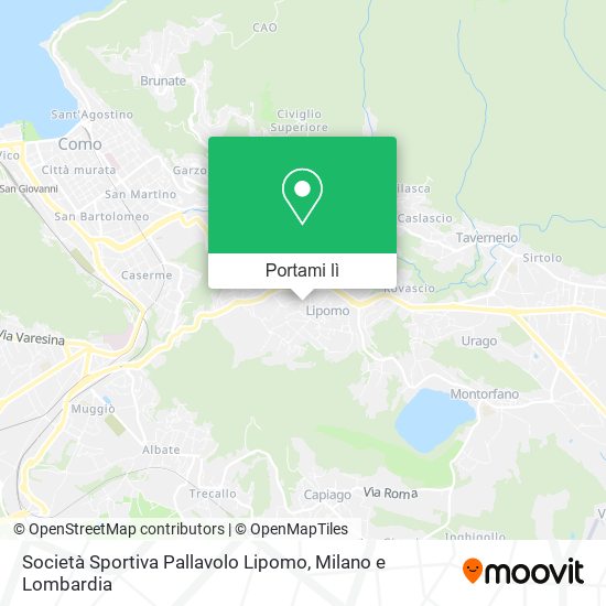 Mappa Società Sportiva Pallavolo Lipomo