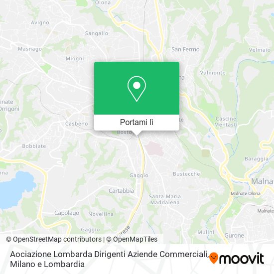 Mappa Aociazione Lombarda Dirigenti Aziende Commerciali
