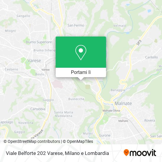 Mappa Viale Belforte 202 Varese
