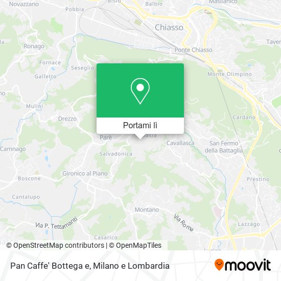 Mappa Pan Caffe' Bottega e