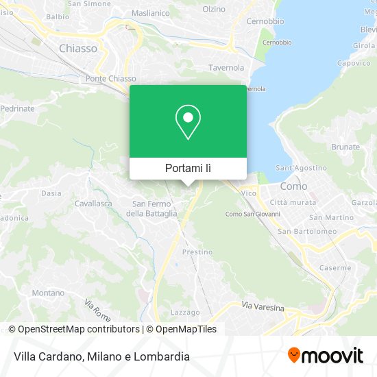 Mappa Villa Cardano
