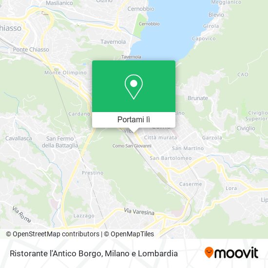 Mappa Ristorante l'Antico Borgo