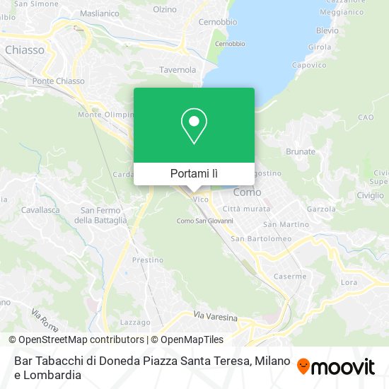 Mappa Bar Tabacchi di Doneda Piazza Santa Teresa