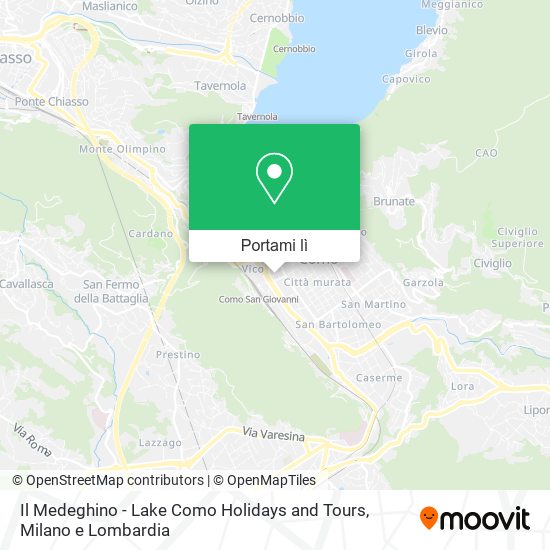 Mappa Il Medeghino - Lake Como Holidays and Tours