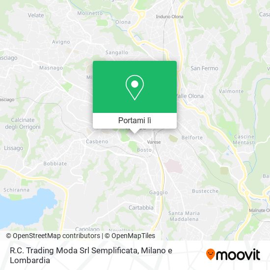 Mappa R.C. Trading Moda Srl Semplificata