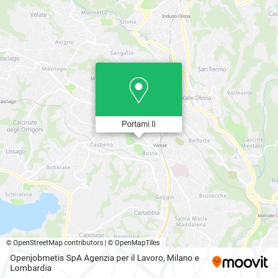 Mappa Openjobmetis SpA Agenzia per il Lavoro