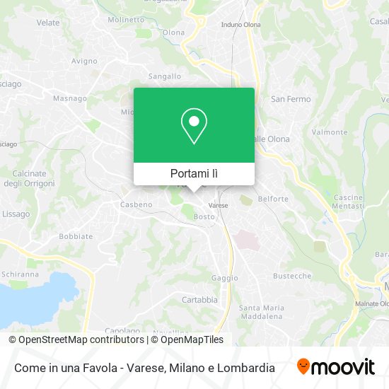 Mappa Come in una Favola - Varese