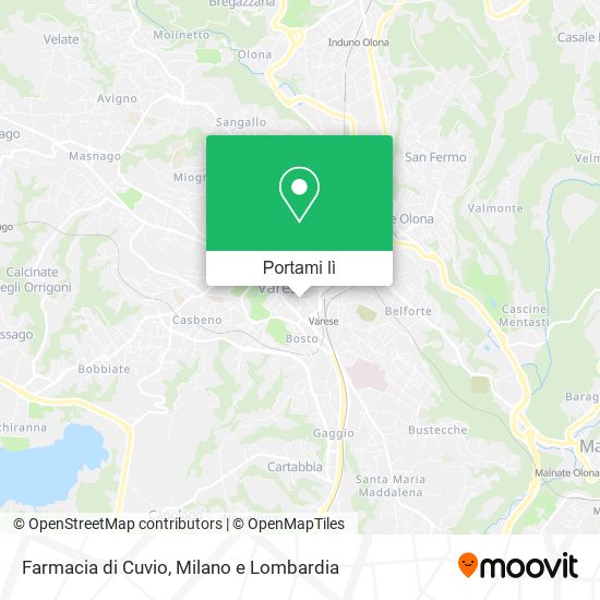 Mappa Farmacia di Cuvio