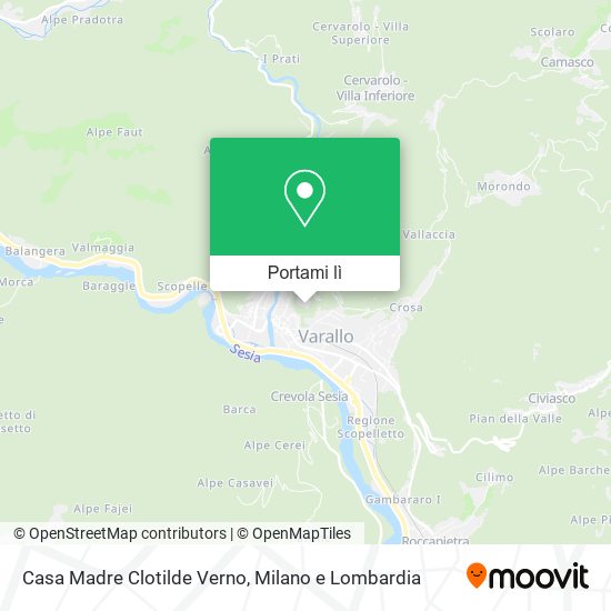 Mappa Casa Madre Clotilde Verno