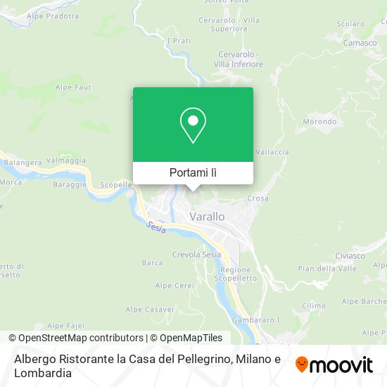 Mappa Albergo Ristorante la Casa del Pellegrino