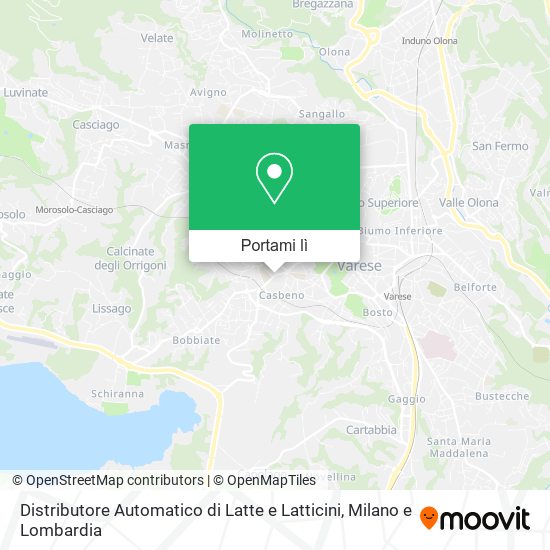 Mappa Distributore Automatico di Latte e Latticini