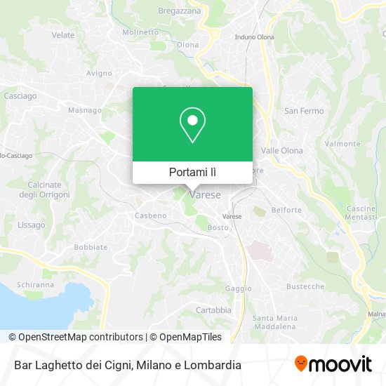 Mappa Bar Laghetto dei Cigni