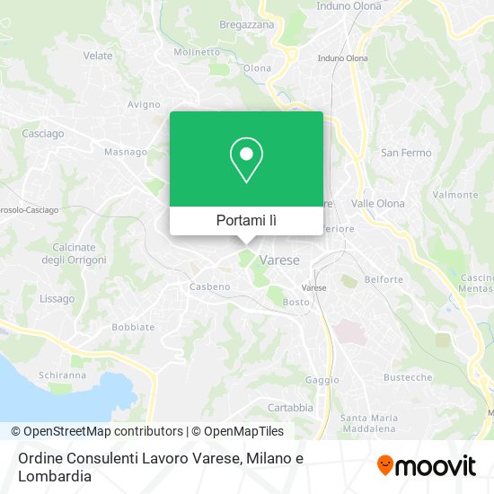 Mappa Ordine Consulenti Lavoro Varese