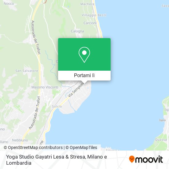 Mappa Yoga Studio Gayatri Lesa & Stresa
