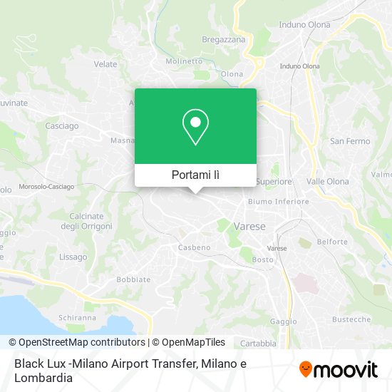 Mappa Black Lux -Milano Airport Transfer