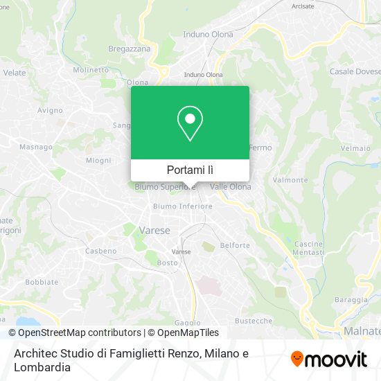 Mappa Architec Studio di Famiglietti Renzo