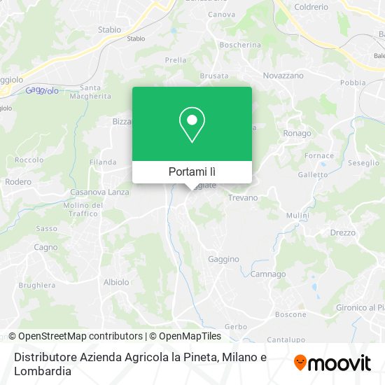 Mappa Distributore Azienda Agricola la Pineta