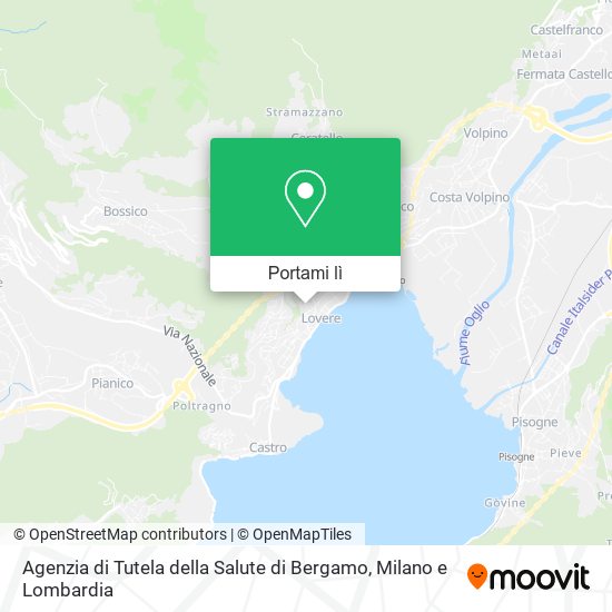 Mappa Agenzia di Tutela della Salute di Bergamo