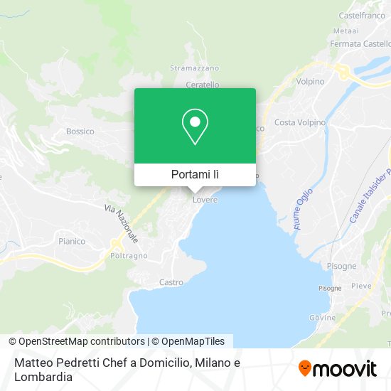 Mappa Matteo Pedretti Chef a Domicilio