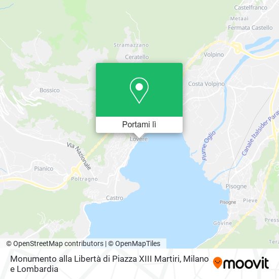 Mappa Monumento alla Libertà di Piazza XIII Martiri