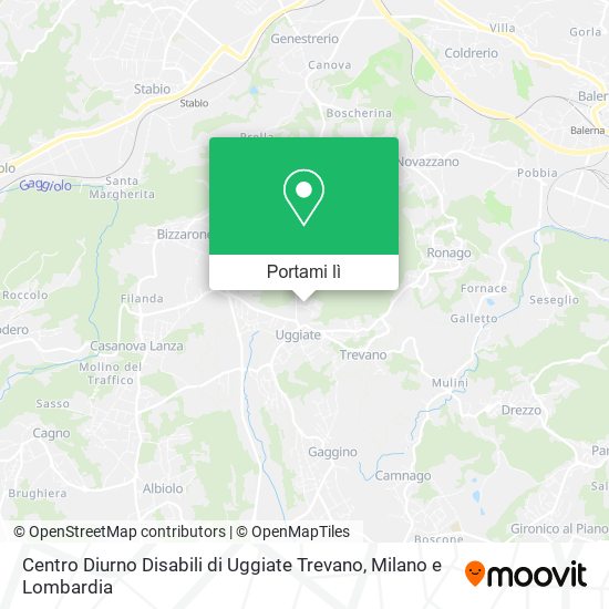 Mappa Centro Diurno Disabili di Uggiate Trevano