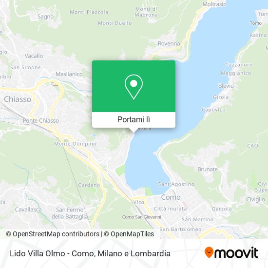 Mappa Lido Villa Olmo - Como