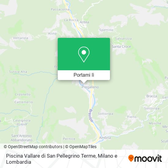 Mappa Piscina Vallare di San Pellegrino Terme