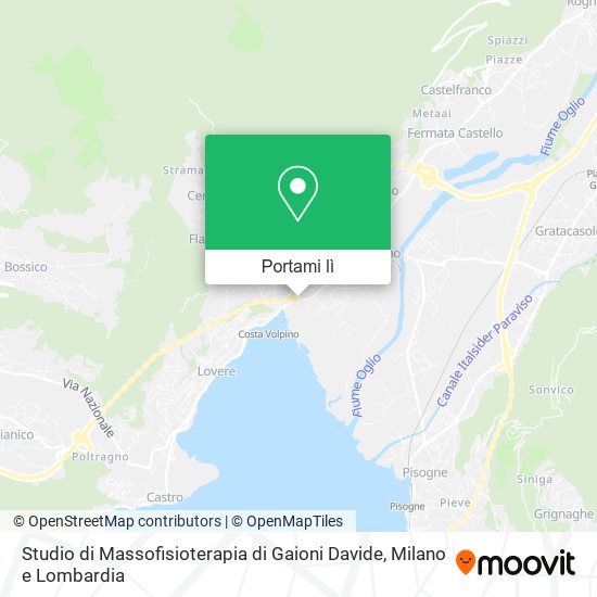 Mappa Studio di Massofisioterapia di Gaioni Davide