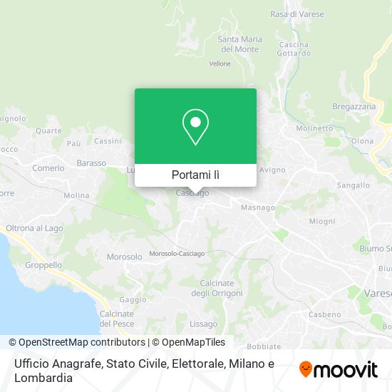 Mappa Ufficio Anagrafe, Stato Civile, Elettorale