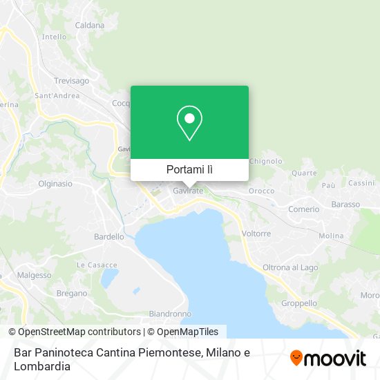 Mappa Bar Paninoteca Cantina Piemontese