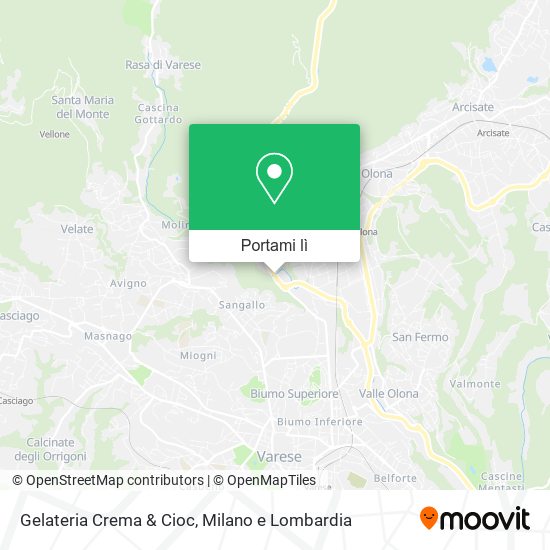 Mappa Gelateria Crema & Cioc