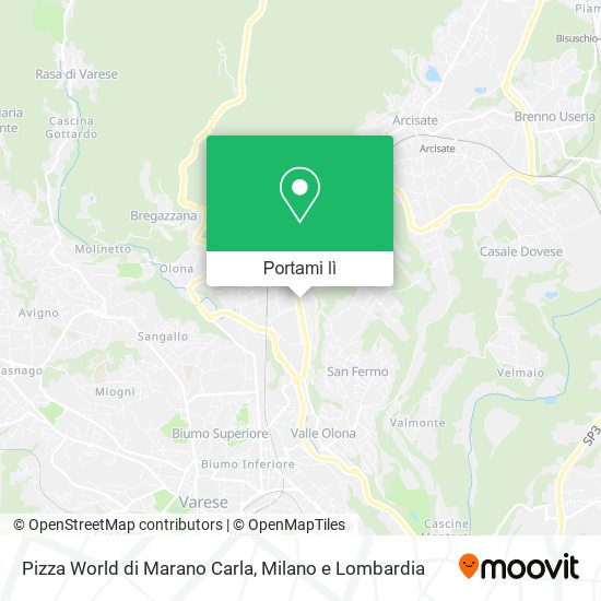 Mappa Pizza World di Marano Carla