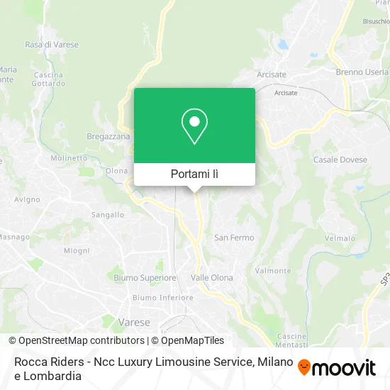 Mappa Rocca Riders - Ncc Luxury Limousine Service