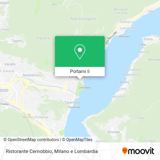 Mappa Ristorante Cernobbio