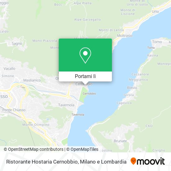 Mappa Ristorante Hostaria Cernobbio