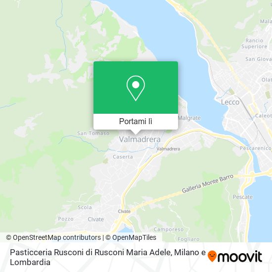 Mappa Pasticceria Rusconi di Rusconi Maria Adele