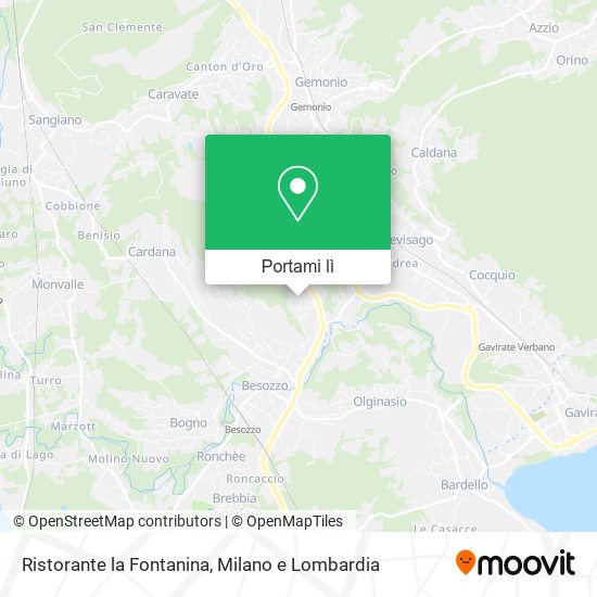 Mappa Ristorante la Fontanina